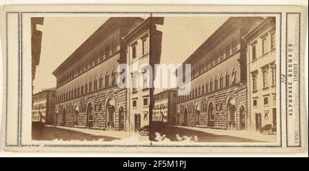 Palace Riccandi, Florenz. Alphonse Bernoud (Italienisch, 1820 - 1889) Stockfoto