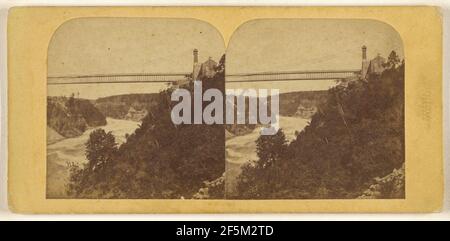Hängebrücke, Niagarafälle. Deloss Barnum (Amerikanisch, 1825 - 1873) Stockfoto