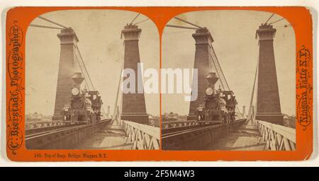 Oberkante der Suspp. Bridge, Niagara N.Y.. Charles Bierstadt (Amerikaner, geb. Deutschland, 1819 - 1903) Stockfoto