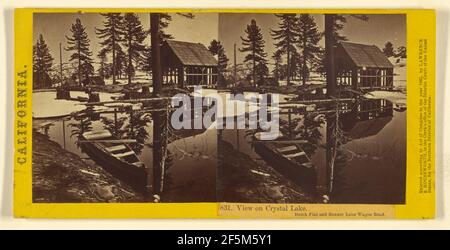 Blick auf Crystal Lake. Dutch Flat und Donner Lake Wagon Road.. Lawrence & Houseworth Stockfoto