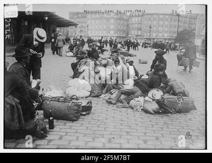 Flüchtlinge, Gare de Lyon, Paris Stockfoto