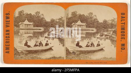 Der See, Druid Hill Park. Baltimore, Md. Unbekannter Hersteller, Amerikaner Stockfoto