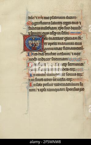 Initial C: Pfingsten. Bute Master (französisch-flämisch, aktiv um 1260 - 1290) Stockfoto