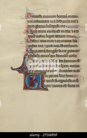 Anfängliches U: Ein König. Bute Master (französisch-flämisch, aktiv um 1260 - 1290) Stockfoto