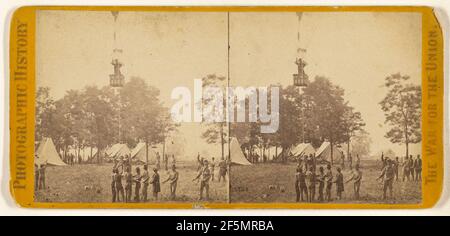 Prof. Lowe Beobachtung der Schlacht von Fair Oaks, VA. Aus seinem Ballon.. Studio von Mathew B. Brady (amerikanisch, um 1823 - 1896) Stockfoto