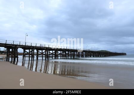 Coffs Harbour Jetty bei Sonnenaufgang, NSW, Australien. Stockfoto