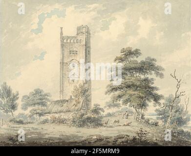 Freston Tower, Suffolk. Edward Dages (Englisch, 1763 - 1804) Stockfoto