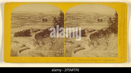 Blick von der Pyramide von Cholula, Mexiko.. Benjamin West Kilburn (Amerikanisch, 1827 - 1909) Stockfoto