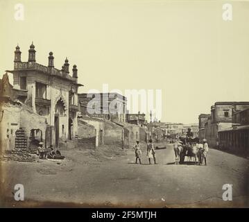 Die Straße, durch die General Sir Henry Havelock in die Residenz eintrat. Stockfoto