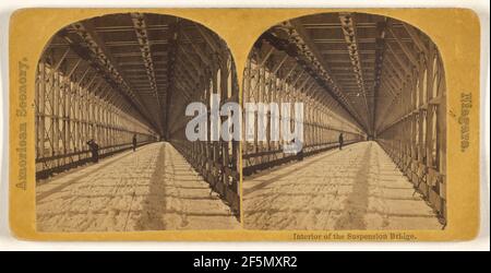 Innere Hängebrücke. Niagara. Unbekannter Hersteller, Amerikaner Stockfoto