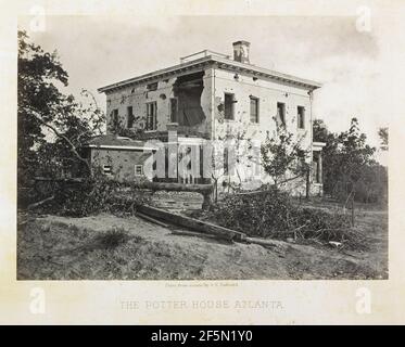 Das Potter House, Atlanta. George N. Barnard (amerikanisch, 1819 - 1902) Stockfoto