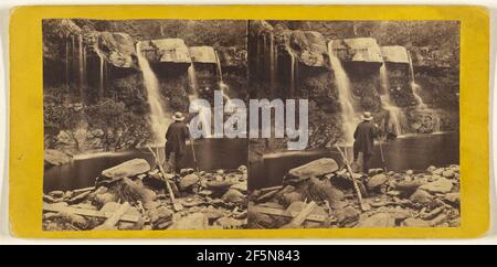 Die Glens of the Catskills. Die Bastion Fall, Kauterskill Glen, in der Nähe des Laurel House. Edward und Henry T. Anthony & Co. (Amerikaner, gegründet 1862, fusioniert 1902) Stockfoto