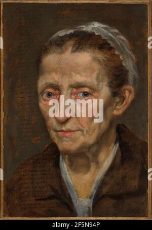 Kopf einer Frau. Annibale Carracci (Italienisch, 1560 - 1609) Stockfoto