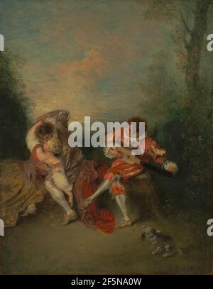 La Surprise. Jean-Antoine Watteau (Französisch, 1684 - 1721) Stockfoto