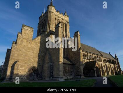 St Hilda's Church auf Hartlepool's Headland, ein Grade 1 aufgeführt, 12th / 13th Jahrhundert frühen englischen Pfarrkirche. Stockfoto