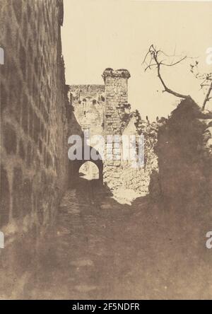 Jérusalem. Via Dolorosa. Reste antik. Stockfoto