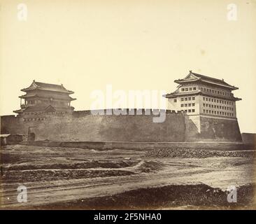 Anting Gate of Peking nach der Kapitulation. Stockfoto