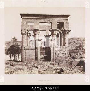 Ile de Fîleh (Philæ). Édifice de l'Est - façade Occidentale Vue de Point E. Stockfoto