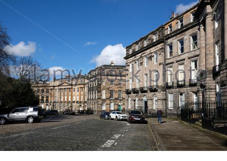 Moray Place und Darnaway Street, Edinburgh New Town Straßen, gehobene Wohnungen, Edinburgh, Schottland