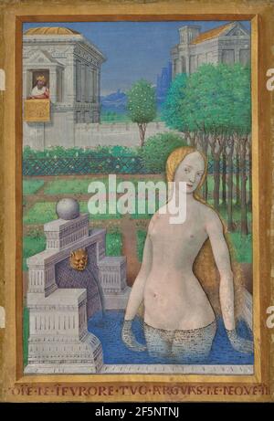 Bathsheba Baden. Jean Bourdichon (Französisch, 1457 - 1521) Stockfoto