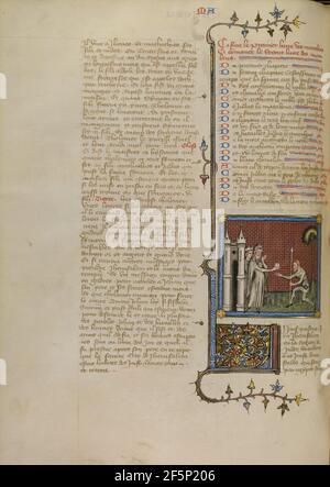 Judas entsendet einen Brief von den Juden von Jerusalem an die Juden in Ägypten. Meister von Jean de Mandeville (Französisch, aktiv 1350 - 1370) Stockfoto