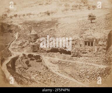 Der hebräische Friedhof - Grab von Absalom. Besen Hebron - Jerusalem. Reverend George Wilson Bridges (Englisch, Born Australia, 1788 - 1863) Stockfoto