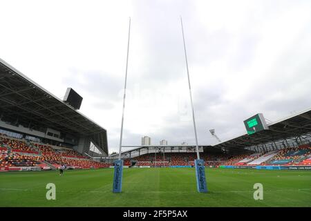 Brentford, England. 27. März 2021. Vor dem Spiel der Gallagher Premiership zwischen London Irish und Bath im Brentford Community Stadium. Kredit: Richard Perriman/Alamy Live Nachrichten Stockfoto