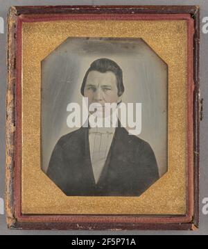 Porträt eines Mannes. Zugeschrieben William J. Shew (Amerikaner, 1820 - 1903) Stockfoto