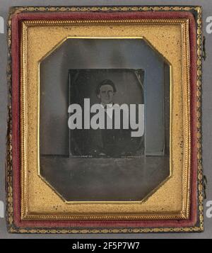 Kopie eines Daguerreotyps Portrait eines Mannes. Unbekannter Hersteller, Amerikaner Stockfoto