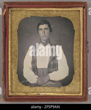 Porträt eines Mannes in der Weste. Unbekannter Hersteller, Amerikaner Stockfoto