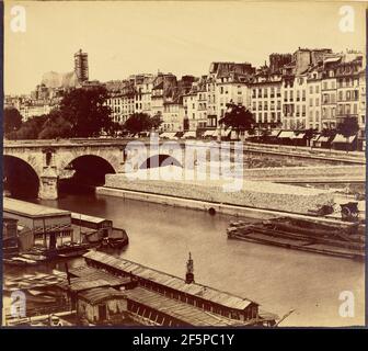 Le Pont Marie, et les quais des Celestins, vus du quai d'Anjou. Charles Nègre (Französisch, 1820 - 1880) Stockfoto