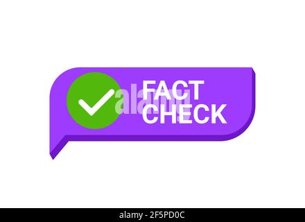 Fact Check Mythos vs Wahrheit. True Fact Check Vektor Icon Konzept Stock Vektor