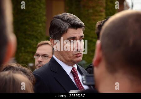 Zoran Milanovic in Zagreb, Kroatien Stockfoto