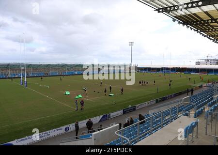 Exeter, Großbritannien. März 2021, 27th. Sandy Park Stadion während des Spiels der Allianz Premier 15 zwischen Exeter Chiefs und Loughborough Lightning im Sandy Park in Exeter, England Credit: SPP Sport Press Foto. /Alamy Live Nachrichten Stockfoto