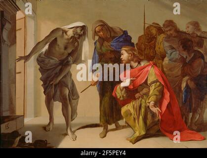 Der Schatten von Samuel, den Saul angerufen hat. Bernardo Cavallino (Italienisch (Neapolitanisch), 1616 - 1656) Stockfoto