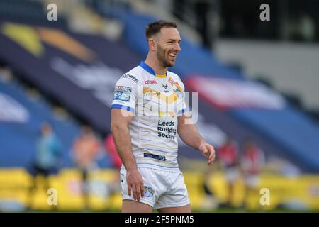 Leeds, England - 27th. März 2021 - Luke Gale (7) von Leeds Rhinos während des Spiels während der Rugby League Betfred Super League Runde 1 Wakefield Trinity vs Leeds Rhinos im Emerald Headingley Stadium, Leeds, UK Dean Williams/Alamy Live News Stockfoto