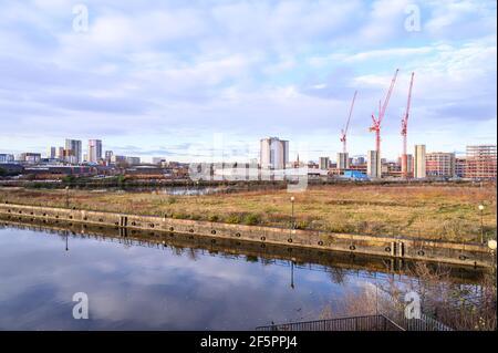 Pamona ehemalige Docks, Salford Quays Stockfoto