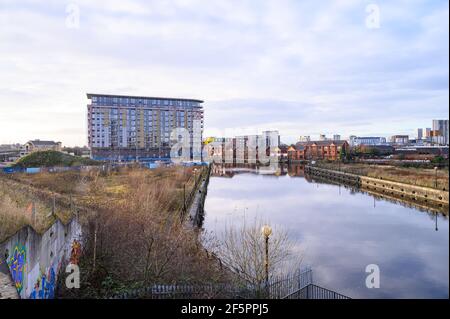 Pamona ehemalige Docks, Salford Quays Stockfoto