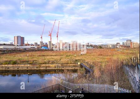 Pamona ehemalige Docks, Salford Quays Stockfoto