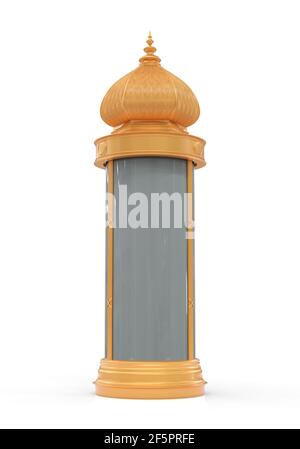 Französische "Morris-Säule" traditionelle Werbung in Paris - Frankreich - 3D Rendern Stockfoto