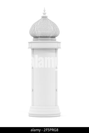 Französische "Morris-Säule" traditionelle Werbung in Paris - Frankreich - 3D Rendern Stockfoto