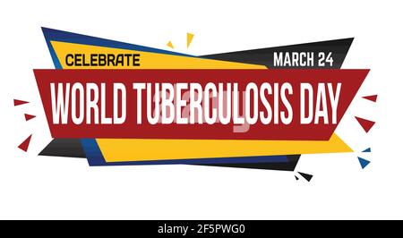 Welt Tuberkulose Tag Banner-Design auf weißem Hintergrund, Vektor-Illustration Stock Vektor