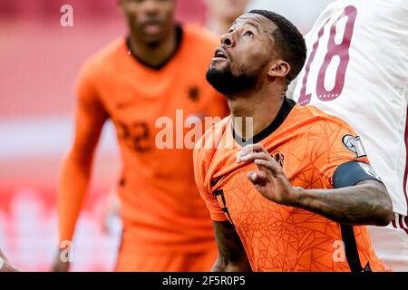 AMSTERDAM, NIEDERLANDE - MÄRZ 27: Georginio Wijnaldum der Niederlande während der FIFA Fußball-Weltmeisterschaft 2022 Qatar Qualifier Spiel zwischen den Niederlanden und Stockfoto