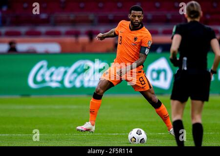 AMSTERDAM, NIEDERLANDE - MÄRZ 27: Georginio Wijnaldum der Niederlande während der FIFA Fußball-Weltmeisterschaft 2022 Qatar Qualifier Spiel zwischen den Niederlanden und Stockfoto