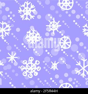 Schnee und Winter. Nahtlose Illustration. Cartoon-Stil Skizze Liebe. Handskizze zeichnen. Lustige niedliche Hintergrund Illustration. vektor Stock Vektor