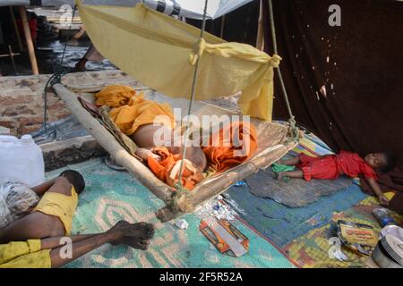 Rohingya Flüchtlingslager Feuer Stockfoto
