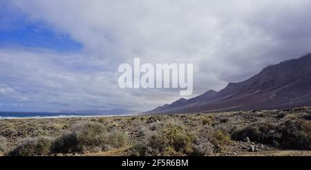 Beeindruckende Berge im Süden von Fuerteventura bei Cofete Stockfoto