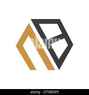 Initial BN Brief Logo Vektor Vorlage Design. Kreatives Design mit abstraktem Buchstaben und NB-Logo. Logo mit verknüpftem Buchstaben NB. Stock Vektor
