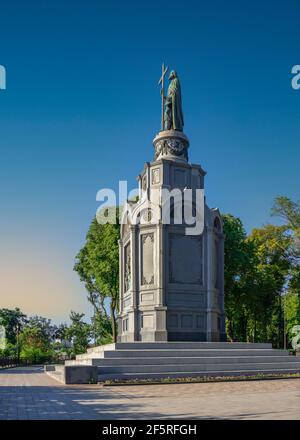 Denkmal für Wladimir den Großen in Kiew, Ukraine Stockfoto