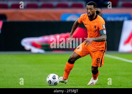 AMSTERDAM, NIEDERLANDE - MÄRZ 27: Georginio Wijnaldum der Niederlande während der FIFA Fußball-Weltmeisterschaft 2022 Qatar Qualifier Spiel zwischen den Niederlanden und Stockfoto